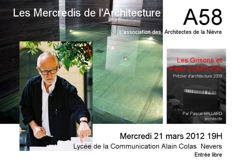 Conférence, Les Grisons et Peter ZUMTHOR